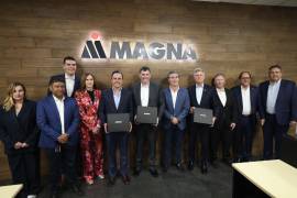 Jiménez Salinas y los funcionarios canadienses sostuvieron una reunión la planta Magna Estampados, ubicada en Ramos Arizpe.