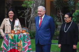 El presidente Andrés Manuel López Obrador se despidió de su Gabinete de Seguridad con un convivio con música de mariachis y tamales.