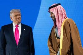 Donald Trump y Mohammed bin Salman, aliados en la guerra contra Irán, en la cual se mantiene un alto al fuego mediante los acuerdos dados.