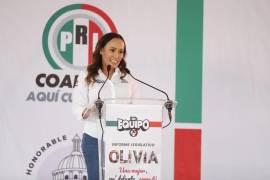 Durante su mensaje, la legisladora subrayó reformas en Protección Civil y gestiones sociales en colonias de La Laguna y Torreón.