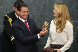 Fotografía tomada durante la gira promocional del Mundial Brasil 2014.