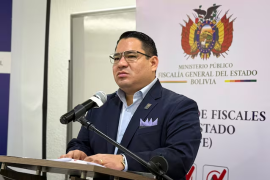 Roger Mariaca, fiscal general de Bolivia detenido por liderar una organización criminal.