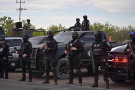 Elementos de seguridad mantienen vigilancia reforzada en los límites de Coahuila y Nuevo León tras el enfrentamiento donde murió el policía estatal Mauro Flores.