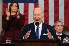 El presidente Joe Biden pronuncia el discurso sobre el Estado de la Unión en una sesión conjunta del Congreso en el Capitolio.