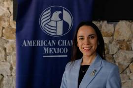 Grace Lingow, directora regional de AMCHAM Capítulo México-Noreste, destacó la importancia de gestionar la incertidumbre en el comercio fronterizo.