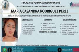 La Unidad Especializada en Personas No Localizadas sigue investigando el caso en colaboración con fiscalías estatales y federales.