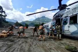 Mediante el empleo de helicópteros Bell 412, UH-60 Black Hawk, Mi-17 y H225M Cougar, las 21 aeronaves realizan el traslado de despensas, víveres y apoyos hacia las comunidades más afectadas.