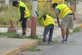 Diez infractores realizaron labores de limpieza como parte de la sanción administrativa impuesta. Los participantes trabajaron en diferentes calles bajo supervisión del Mando Coordinado, en Zaragoza, Coahuila.