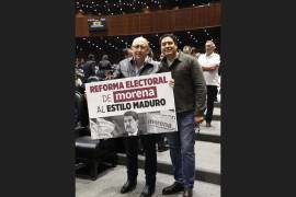 Rubén Moreira Valdez, coordinador de la bancada del PRI en la Cámara de Diputados, durante la discusión sobre la reforma electoral federal.