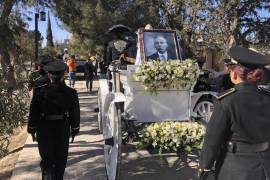 En un carruaje tirado por un caballo fueron conducidos los restos de don Antonio Narro Rodríguez.