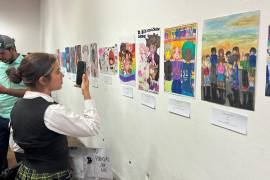 Niñas, niños y jóvenes muestran su visión de la inclusión en la Expo Galería.