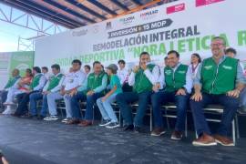 l gobernador Manolo Jiménez y el alcalde Carlos Villarreal arrancaron los trabajos de modernización del complejo deportivo