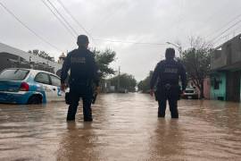 Elementos de la Policía Civil Coahuila realizaron diversos rescates en sectores inundados de Piedras Negras, donde automovilistas quedaron atrapados tras intentar cruzar vialidades afectadas por las intensas lluvias registradas durante la madrugada.