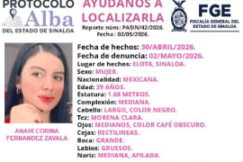 La familia de la víctima reportó su desaparición el pasado 30 de abril, en el fraccionamiento Nuevo Amanecer, del municipio de Elota. FOTO: Cortesía