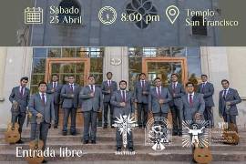 Integrantes de la Rondalla de Saltillo listos para su presentación especial.