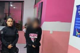 Elementos municipales resguardaron a la adolescente tras ser reportada como desaparecida.
