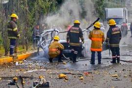 Este 11 de diciembre se registró un accidente explosivo en la carretera México-Toluca, a la altura de las Plazas Outlet.