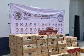 Los cigarros fueron decomisados tras cateos en dos viviendas del municipio de Apodaca, Nuevo León