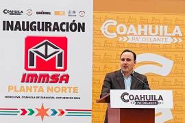 El gobernador Manolo Jiménez Salinas en Monclova, donde destacó los proyectos y compromisos de la nueva administración con la región.