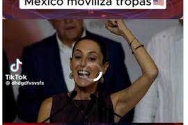 Perfiles de redes sociales difundieron una imanen de Sheinbaum y Trump, con un mensaje que asegura que “Estados Unidos lanza ataque sorpresa en Sinaloa; México moviliza tropas”, que es totalmente falsa.