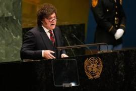 Milei declaró ante la asamblea que Argentina “no permanecerá indiferente ante quienes explotan recursos bajo ocupación extranjera ilegal”.