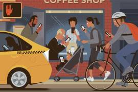 Los hombres, mujeres y niños que se la pasan todos los días pegados a sus celulares.