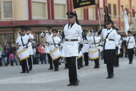 Exhibición nacional en Saltillo de bandas de guerra y escoltas