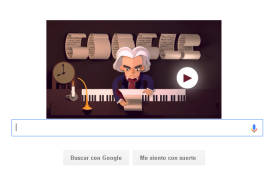 Beethoven y sus partituras en el nuevo ‘doodle’ de Google