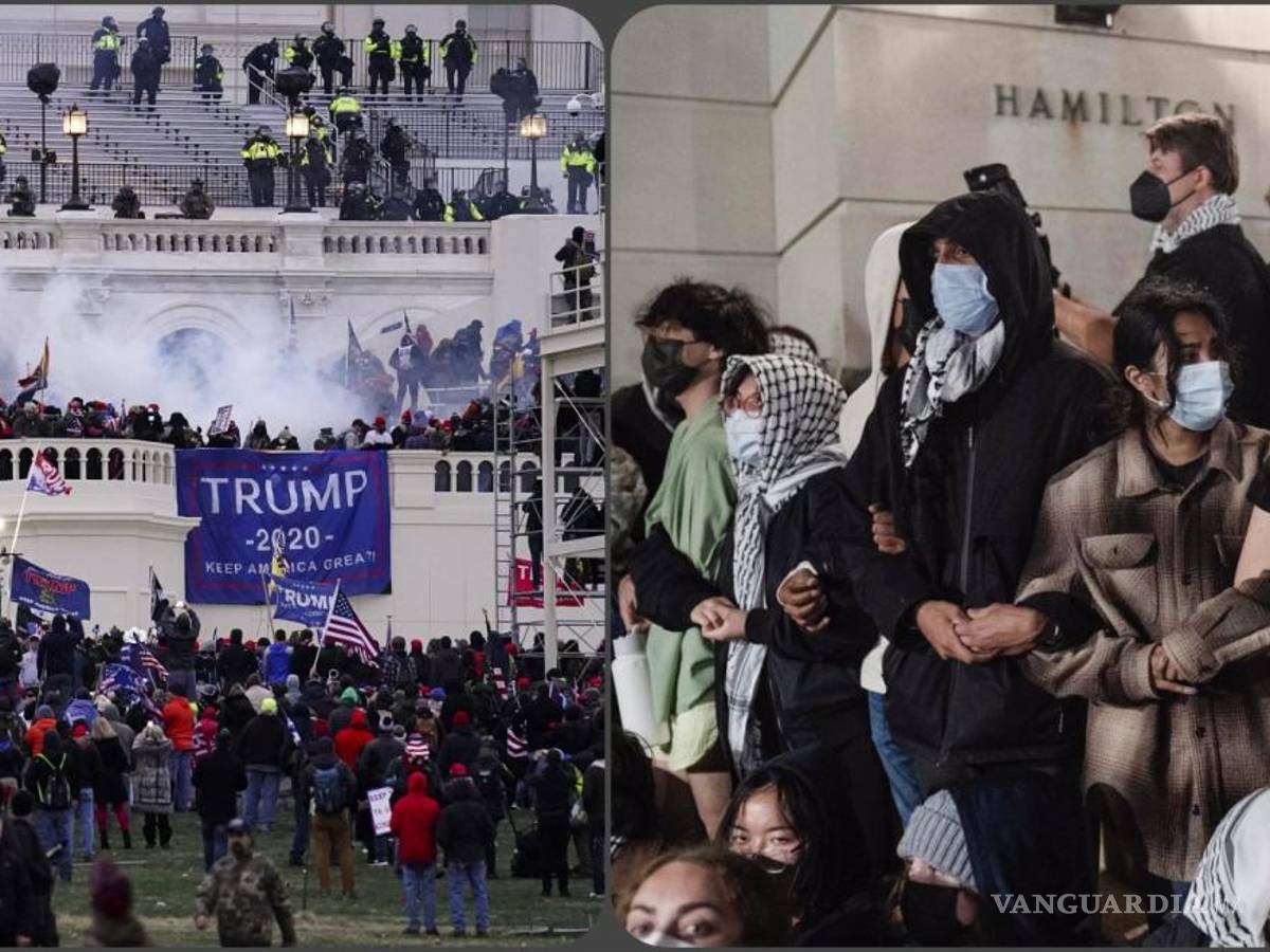 $!”Se apoderaron de un edificio. Me pregunto si lo que les pasará (a los estudiantes) será algo comparable a lo que le pasó a (los participantes) el 6 de enero”, dijo Trump