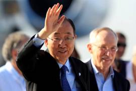 Ban Ki-moon llega a Cartagena para la histórica firma de la paz en Colombia