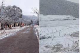 El sitio en el que cayó nieve está cerca de la mina de plata La Encantada.