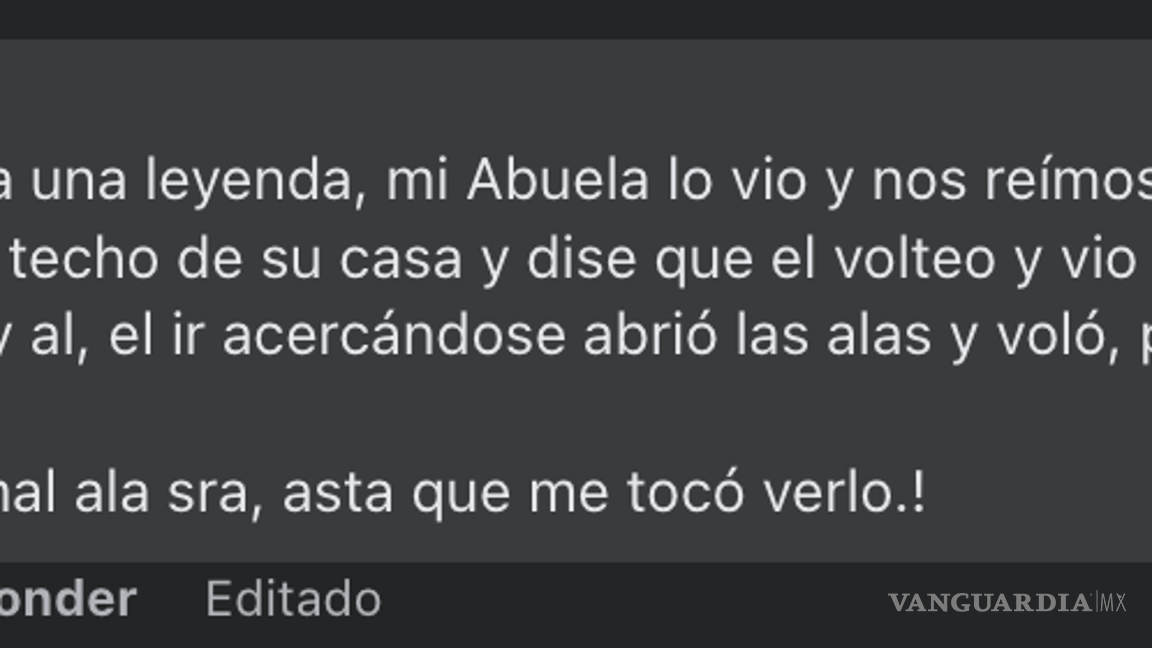 $!Revive leyenda del ‘Hombre Pájaro’ en Coahuila por reporte en Múzquiz, durante Semana Santa