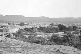 Así lucía el Valle de Saltillo a principios del siglo XIX, la torre mayor de la parroquia de Santiago aún no se terminaba de construir.