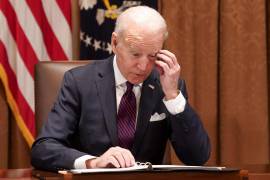 Durante su campaña electoral en 2019, el presidente Joe Biden prometió que lucharía para cambiar las leyes de inmigración. EFE/EPA/Leigh Vogel