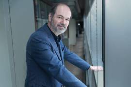 Juan Villoro, escritor, en las instalaciones de editorial Planeta, en la primavera del 2026.