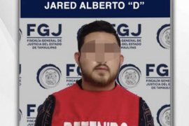 Jared Alberto fue detenido el domingo anterior en la ciudad de Reynosa, junto con Eduardo G y Eduardo G (homónimos) por su presunta participación en el plagio del empresario Ventura Castillo