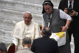 El Papa Francisco durante la Asamblea General del Sínodo de los Obispos en el Aula Pablo VI, Ciudad del Vaticano.