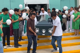 Familiares y compañeros despidieron este domingo a Renee Leticia Aguilera Barrientos en Piedras Negras.