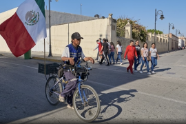 José llevó el orgullo patrio sobre ruedas durante desfile de Monclova