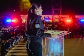 En su discurso, la presidenta municipal enfatizó que durante su administración se ha trabajado en la profesionalización de todos los niveles del personal de seguridad