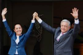 Claudia Sheinbaum, Presidente Electa, fue recibida por el Andrés Manuel López Obrador, Presidente de México, en Palacio Nacional, entre los temas que tocarán son la transición de gobierno.