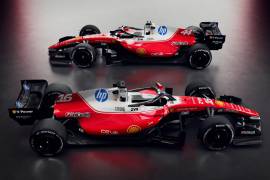 Lewis Hamilton conduce por primera vez el Ferrari SF-26 en el circuito de Fiorano durante la presentación oficial del monoplaza para la temporada 2026 de la Fórmula 1.