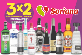 Las bebidas de Soriana en la oferta 3x2 deben ser combinadas de tal manera que la tercera botella sea de igual o menor precio