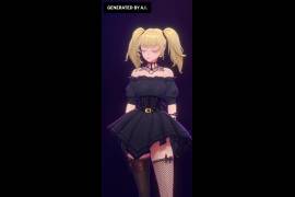 En una imagen generada por IA, el personaje Ani de Grok. En julio, la compañía de inteligencia artificial de Elon Musk presentó dos chatbots sexualmente explícitos, impulsando una nueva forma de intimidad.