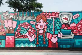 La obra, realizada por el artista plástico Jaime Carbó, busca visibilizar el papel de las mujeres en el comercio, los servicios y el emprendimiento dentro de la ciudad.