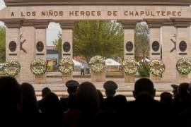 Piedras Negras y Acuña recordaron a Juan de la Barrera, Juan Escutia, Agustín Melgar, Fernando Montes de Oca, Vicente Suárez y Francisco Márquez a 179 años de la defensa de Chapultepec.