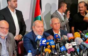 El entonces jefe para las Relaciones Árabes en el movimiento islamista palestino Hamás, Jalil al Hayya. Al Haya sucede en el liderazgo de Hamás a Yahya Sinwar.