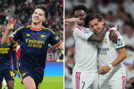 Declan Rice y Arda Güler fueron protagonistas en la Champions League, al marcar goles clave para el empate del Arsenal y la goleada del Real Madrid, respectivamente.