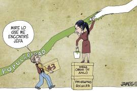 El apoyo para la Presidenta