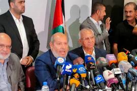 El entonces jefe para las Relaciones Árabes en el movimiento islamista palestino Hamás, Jalil al Hayya. Al Haya sucede en el liderazgo de Hamás a Yahya Sinwar.